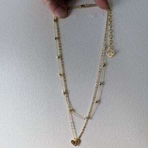 Kendra Scott Gold Ari Heart Multi Strand Necklace Layered Necklace